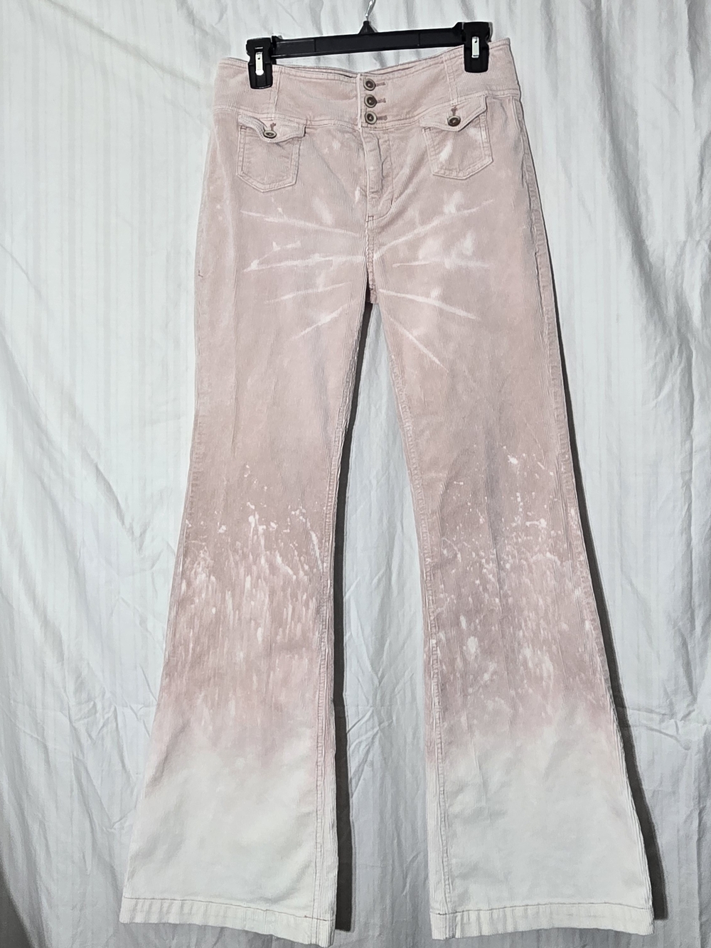 Pilcro & Letterpress by Anthropologie Flare Pink Corduroy Pants Custom Designed